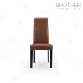 Luxury fabric high back leather dining chair made in China